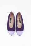 Ballerina aus Wildleder in Aubergine