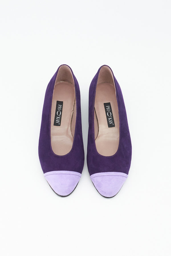 Ballerina aus Wildleder in Aubergine