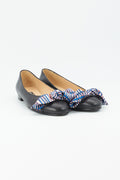 Ballerina aus Glattleder in Schwarz