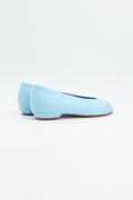 Ballerina mit Stoff bezogen in Hellblau