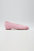 Ballerina mit rosa Tweed bezogen