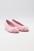 Ballerina mit rosa Tweed bezogen