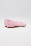 Ballerina mit rosa Tweed bezogen