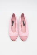 Ballerina mit rosa Tweed bezogen