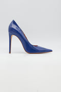 Lack-Pumps aus Leder in Marine