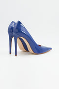 Lack-Pumps aus Leder in Marine