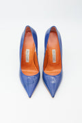 Lack-Pumps aus Leder in Marine