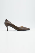 Pumps aus Leder in Braun