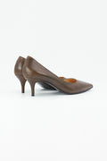 Pumps aus Leder in Braun