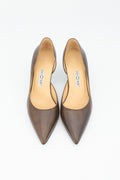 Pumps aus Leder in Braun