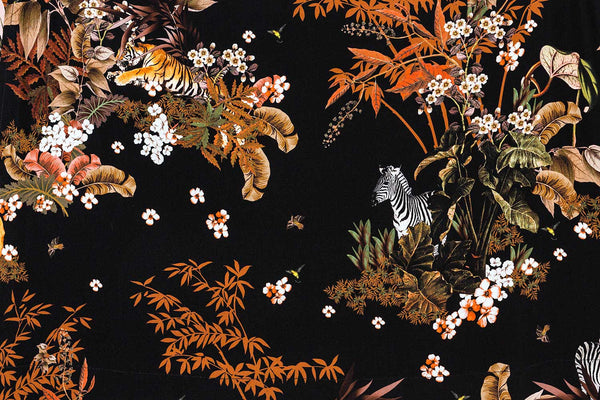 Twilly aus Seide in schwarz-braun